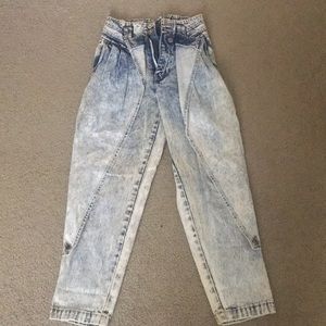 denim parachute pants